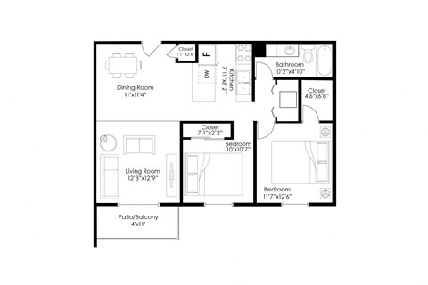 a floor plan of a bedroom house